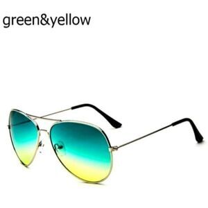 Yellow and green retro Sunglasses